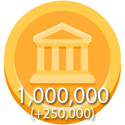 1,000,000 + 250,000 Tokens