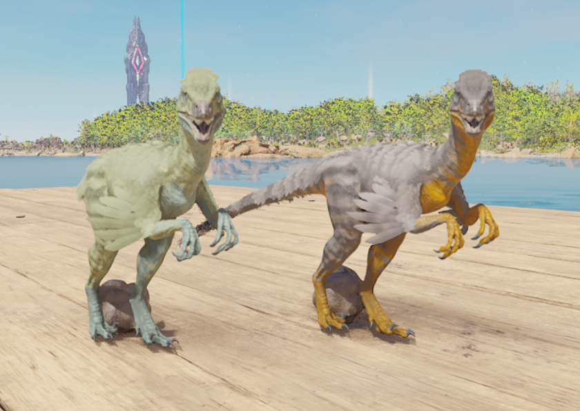 Troodon breeding pair