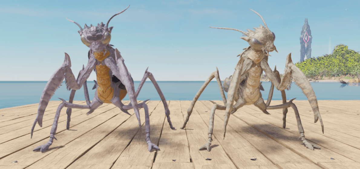 Mantis breeding pair